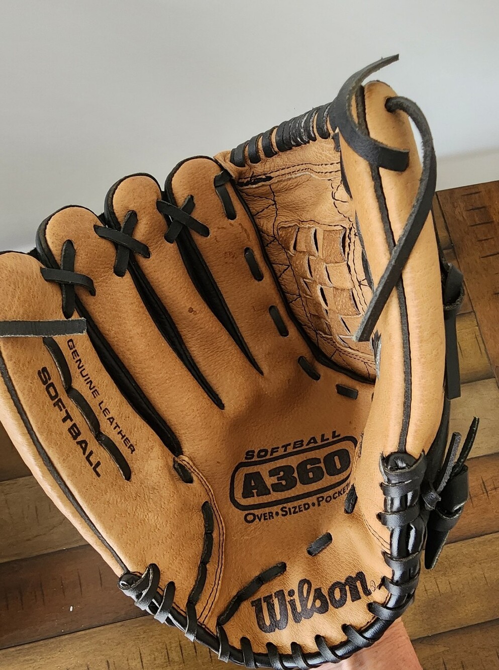 Wilson A360 Tan & Black Softball Glove